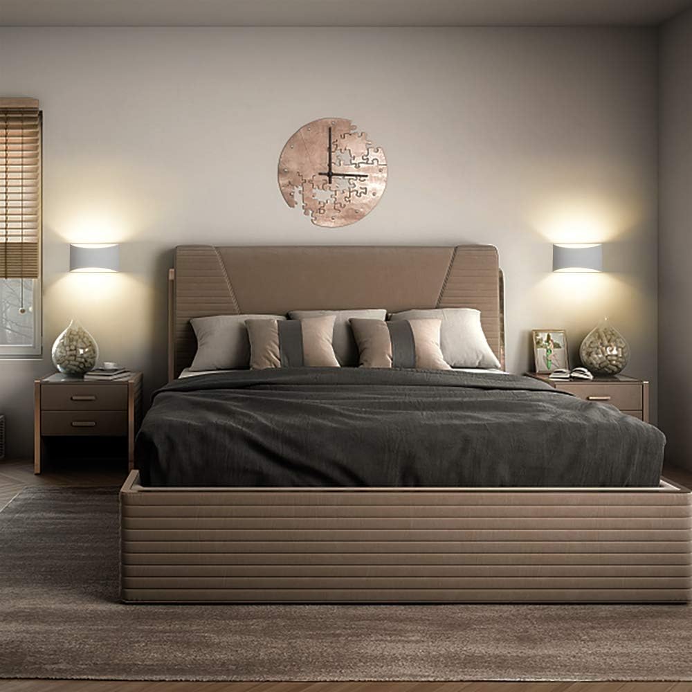 Modern White Plaster LED Wall Light – 7W G9 Bulb Included