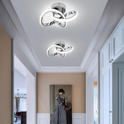 Modern 22W Silver LED Ceiling Light, Cold White