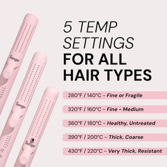 2-in-1 Hair Straightener & Curler – Titanium Flat Iron with Cooling Air Vents (Blush)