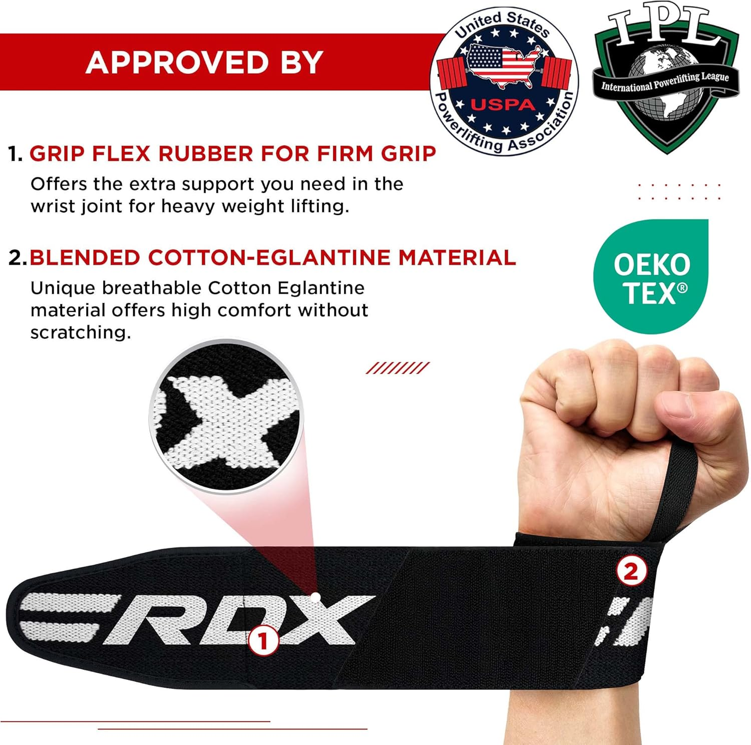 Pro 18" Weight Lifting Wrist Wraps – IPL & USPA Approved Gym Support Straps
