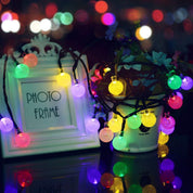 50 LED Solar Fairy Lights, Multi-Coloured, Waterproof, 23ft