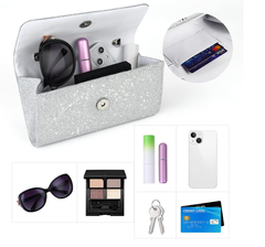 Elegant Glitter Envelope Clutch Bag with Chain Strap – Evening Party Handbag