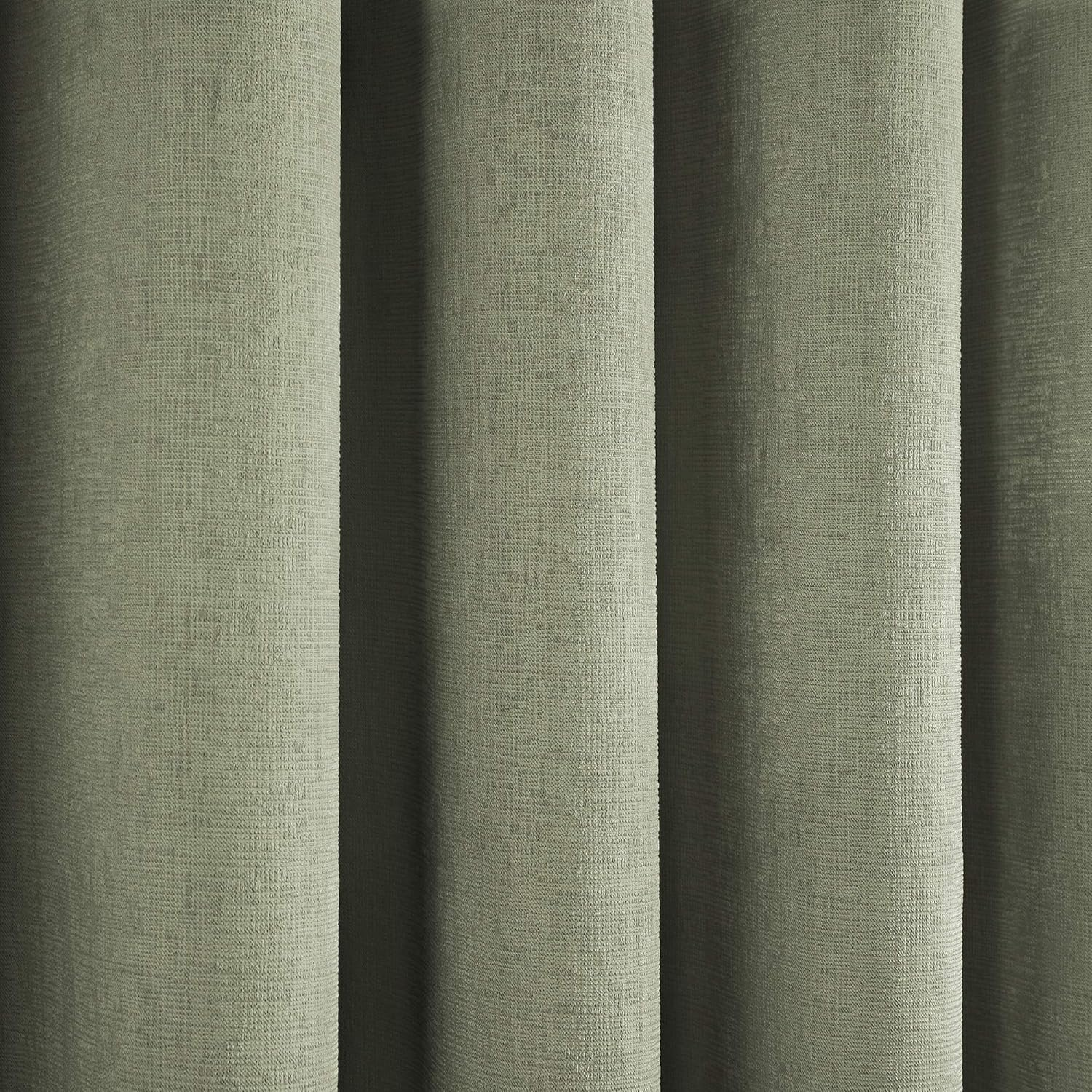 Green Thermal Eyelet Curtains – 89.8 x 89.8 Inch Room Darkening Drapes, 2 Panels