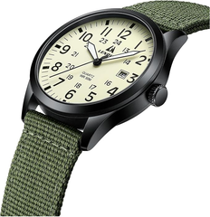 Men’s Military Analog Quartz Watch, Waterproof Tactical Sport Nylon Band