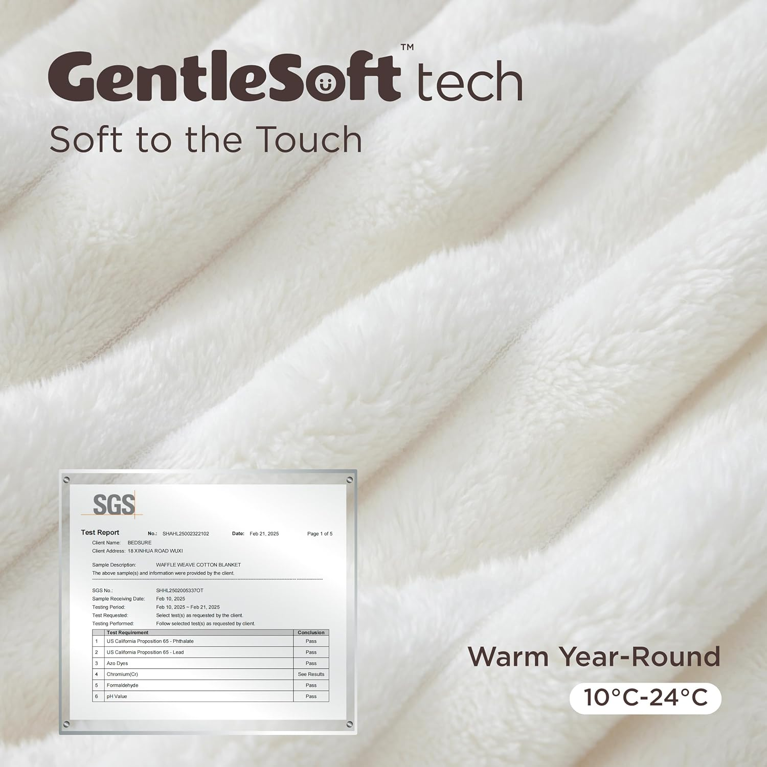 Bedsure Soft Fleece Throw Blanket – Cosy Fluffy Sofa & Bed Throw, Off White 130x170 cm