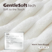 Bedsure Soft Fleece Throw Blanket – Cosy Fluffy Sofa & Bed Throw, Off White 130x170 cm