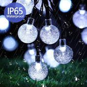 59ft Solar Globe String Lights, 100 LED, Waterproof, 8 Modes