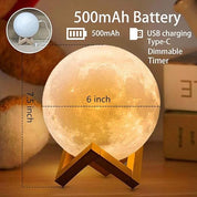 ACED 3D Moon Lamp with 128 Colours & Remote Control