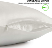 Mulberry Silk Pillowcase – 100% Natural Silk, Hypoallergenic, 50x75cm, Ivory White