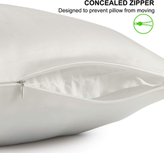 Mulberry Silk Pillowcase – 100% Natural Silk, Hypoallergenic, 50x75cm, Ivory White