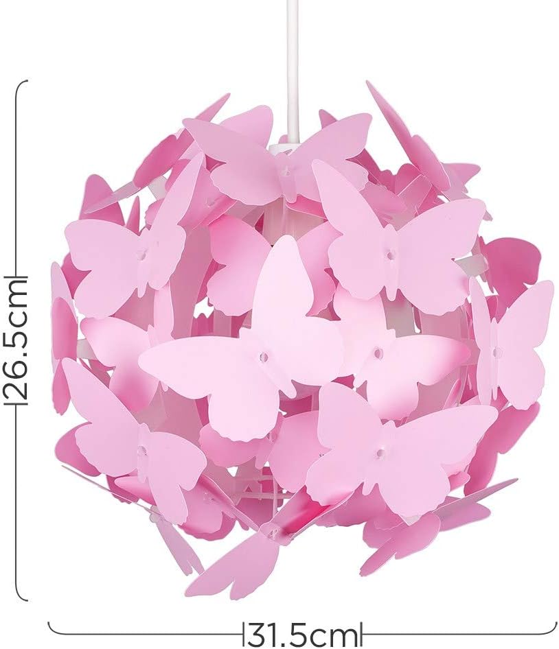 Modern Bright Pink Butterflies Ceiling Chandelier Lamp Shade | Pendant Lights, Home Décor & Improvement Essential