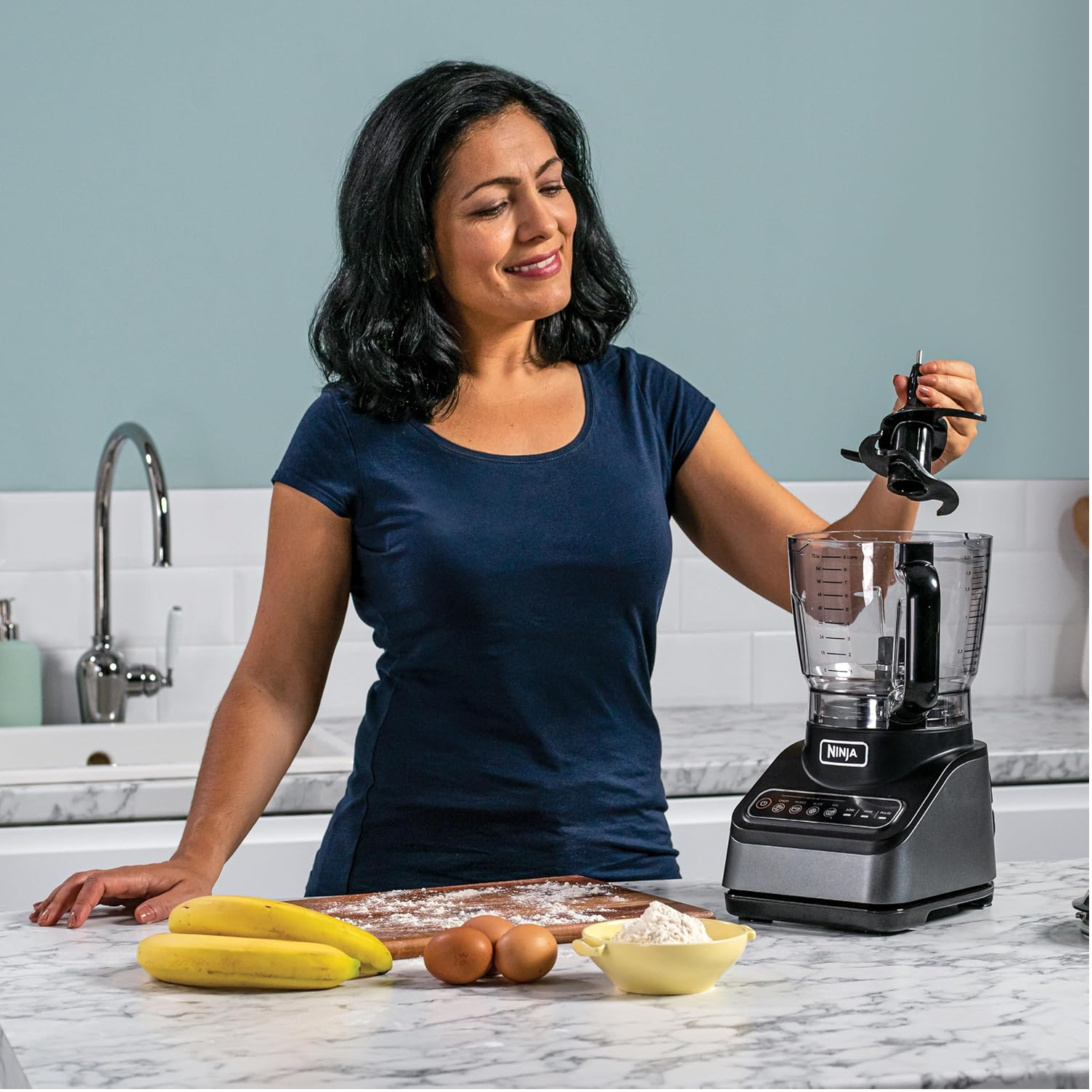Ninja BN650UK Food Processor – 4 Programs, 2.1L Bowl, 850W, Black