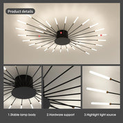 Modern 28-Head LED Ceiling Light, Flower Design Fixture