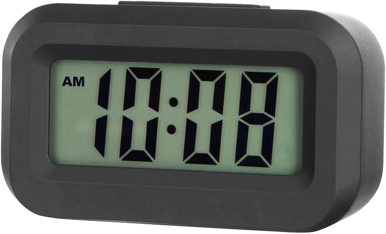 Small Digital Travel Alarm Clock – Easy to Read, Snooze Light, Ascending Alarm, 12/24H