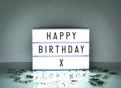 A4 Cinematic Light Box with 105 Letters & Colour Emojis