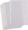 A4 Clear Punched Pockets, 100-Pack Plastic Sleeves, 40 Micron Reinforced Spine