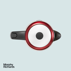 Morphy Richards Equip Kettle 1.7L – 3000W Rapid Boil, Removable Limescale Filter, Easy View Water Gauge, Stainless Steel, Red