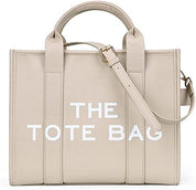 Large PU Leather Tote Bag for Women – 13" Handbag with Zip, Shoulder & Crossbody