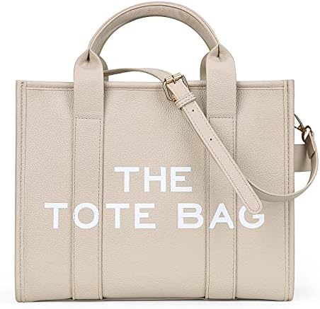 Large PU Leather Tote Bag for Women – 13" Handbag with Zip, Shoulder & Crossbody