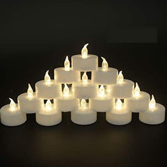 50Pack Battery Tea Lights- Realistic and Bright Flickering Battery Operated Flameless LED Tea Light Battery Powered 200+Hours(Warm White)