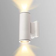 Outdoor Wall Lights Mains Powered, IP65 Up Down Outside Lights Exterior Wall Sconce, Aluminum Indoor Wall Lights Max 35W GU10 Wall Light for Front Door, Garage, Porch, Garden, Balcony