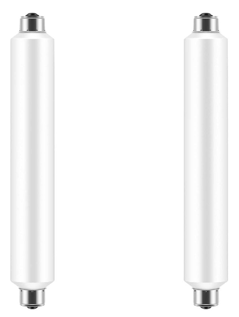 2-Pack 4W S15s LED Strip Tube Light Bulbs 221mm, Natural White 4000K, 40W Replacement for Shaving Mirrors & Kitchen Lights