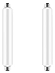 2-Pack 4W S15s LED Strip Tube Light Bulbs 221mm, Natural White 4000K, 40W Replacement for Shaving Mirrors & Kitchen Lights