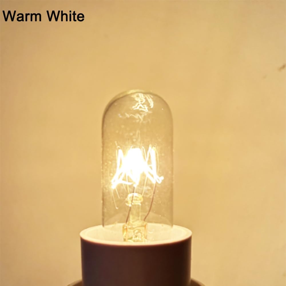 Small Edison Screw Scentsy Light Bulbs Warm White 2700K Dimmable, Salt Lamp Bulbs, Pygmy Bulb for Scentsy Plugin Mini Warmers (5-Pack).