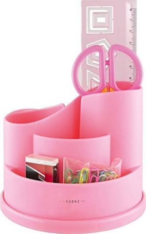 Rotating Pink Pencil Holder – Desk Organiser & Pen Caddy for Stationery Storage