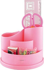 Rotating Pink Pencil Holder – Desk Organiser & Pen Caddy for Stationery Storage