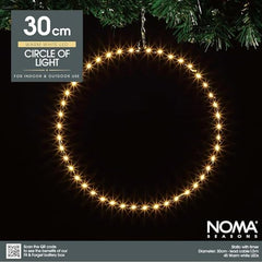 Circle of Light – 90 Warm White LEDs, 60 cm Diameter, Pack of 1, Ideal for Festive and Decorative Lighting