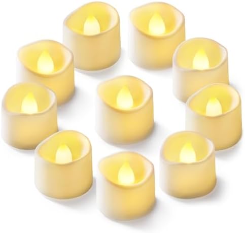 12Pcs Battery-Operated Flameless Tealight Candles – 200+ Hours LED for Table and Centerpiece Decorations