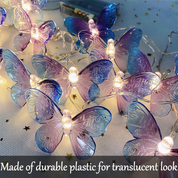 Purple Butterfly Fairy Lights