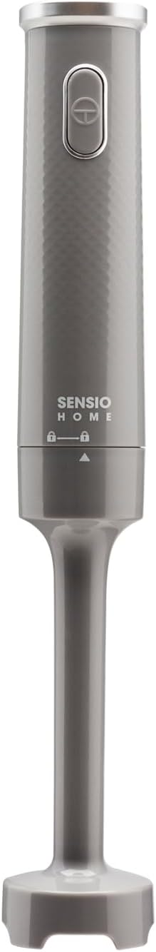 Hand Blender 200W Stick Immersion Blender – Cool Grey Handheld Electric Mixer with Stainless Steel Blade for Soups & Smoothies