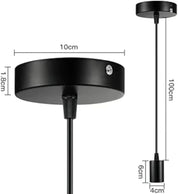 10cm Black Ceiling Tray with Accessories, Durable Metal Mount for Lighting Fixtures
