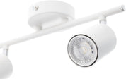 White ceiling light fixture on a white background