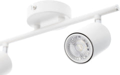 White ceiling light fixture on a white background