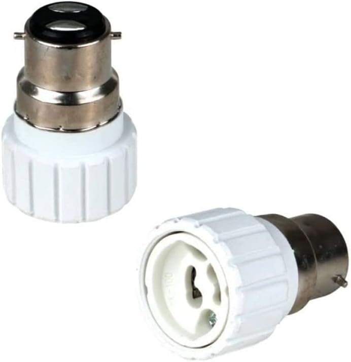 Light Bulb Adaptor, Lamp Converter Holder (Bayonet to Edison Screw)