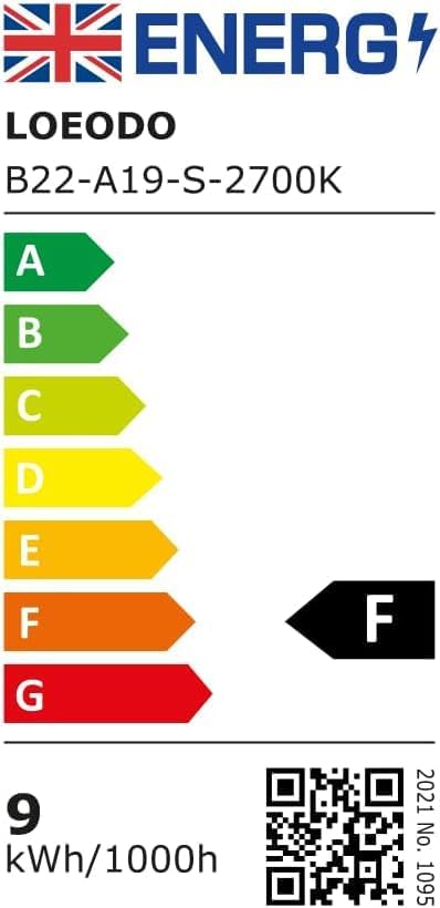 B22 LED Light Bulbs 9W 60W Equivalent Warm White Pack of 16