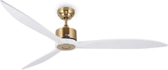 132cm Black Ceiling Fan with Lights, Remote Control, Dimmable LED Light, Quiet Reversible Motor