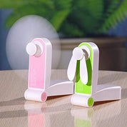 Handheld Fan Mini Electric Hand Held Fans,Hand Fan Rechargeable Portable Folding USB Fans Battery Operated Small Desk Fan Foldable Pocket Quiet Fan for Home Office Travel Outdoor (Green)
