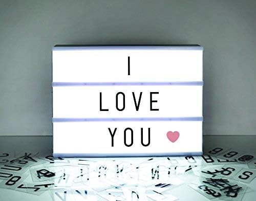 A4 Cinematic Light Box with 105 Letters & Colour Emojis