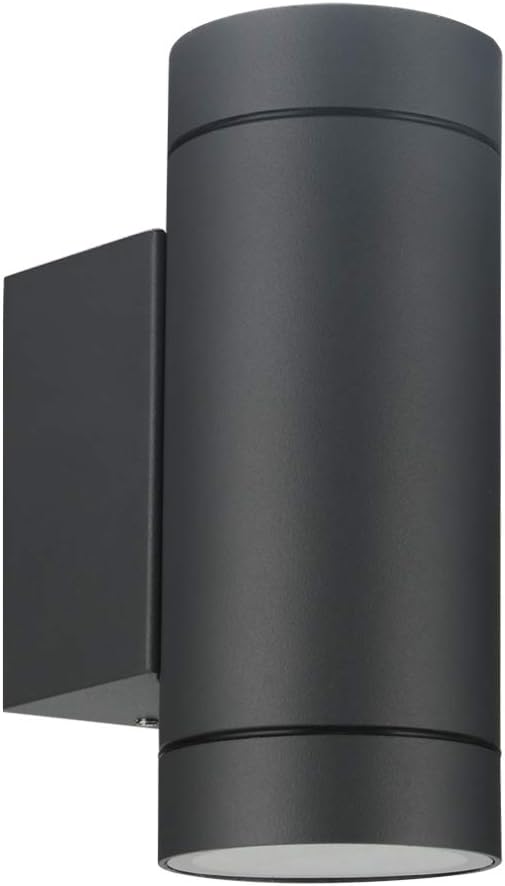 Anthracite Grey GU10 Up/Down Outdoor Wall Lights, IP44 Waterproof, Mains Powered for Garden/Patio