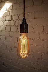 ST64 Vintage Edison Bulbs E27 Screw 40W Warm White Dimmable Pack of 6