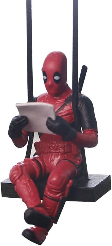 Deadpool Car Rear View Mirror Hanging Ornament – Funny Micro Landscape Decor Gift