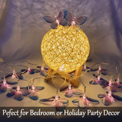Purple Butterfly Fairy Lights