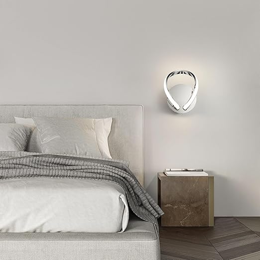 12W Halo LED Wall Light, Polished Chrome, 680 Lumens