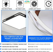36W LED Flush Mount Ceiling Light, 6500K Cool White, 3600lm, 40cm Round Black Frame Light for Bedroom, Bathroom, Living Room