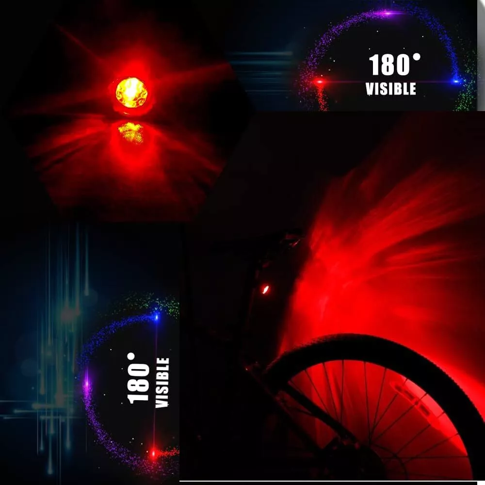 LED Mountain Bike Lights Rechargeable 50000LM Bicycle Torch Front &Rear Lamp Set