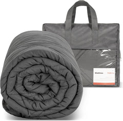 Winthome 8kg Weighted Blanket – Grey Double/Queen Size, Stress & Anxiety Relief, 150x200cm